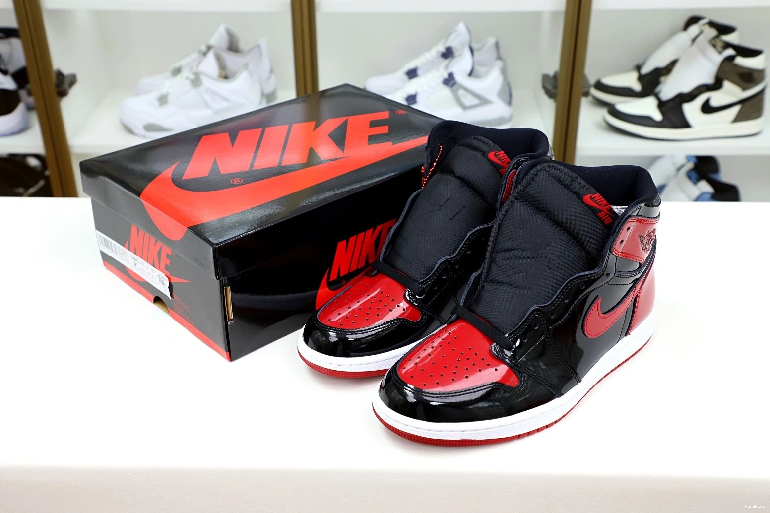 1 BRED PATENT OG AIR HIGH JORDAN 1001